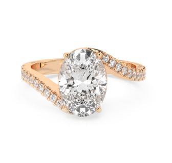 Anello AMA Taglio Ovale Twist