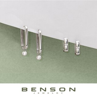 White CZ Huggie Collection