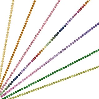 Brilliant cut set in color shades for bracelet