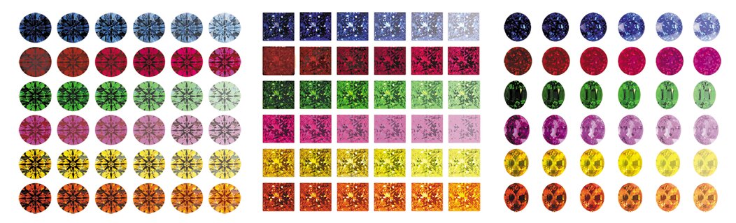 Precious Stones in Square Princess Cut