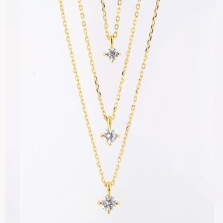 Collana semplice con pendente a pietra singola