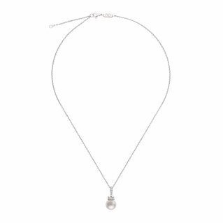 Alchimia Necklace with pendant in white gold, with pearls and diamonds