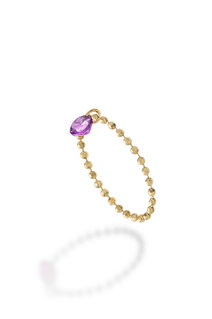 Inner Glimpse Ring with dark amethyst