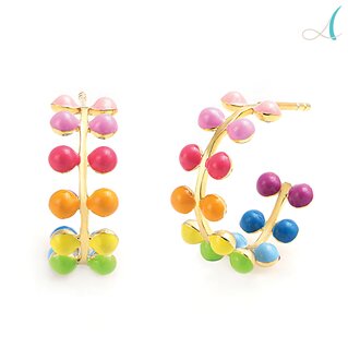 Orecchini con Punto in Smalto