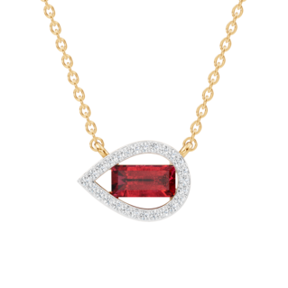 Color Stone- Ruby Pendent