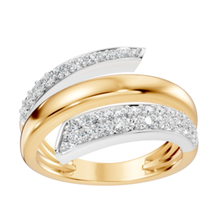 Bold Gold- Anello Flusso Radiante