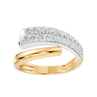 Bold Gold - Anello a contrarié cresta radiosa