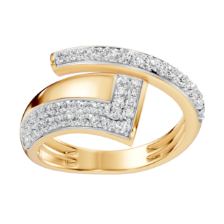 Bold Gold- Anello a contrarié a livelli radiosi