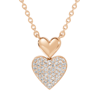 Magical Spark -Pendente Doppia Cuore Radiosa