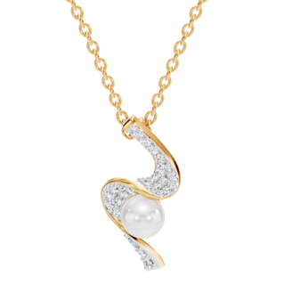 Sea Bloom-Pendente Serpente con Perla Radiante