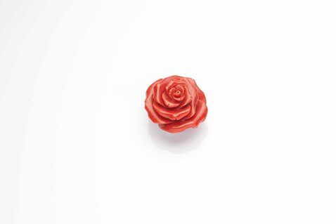 Natural red mediterranean coral Rose