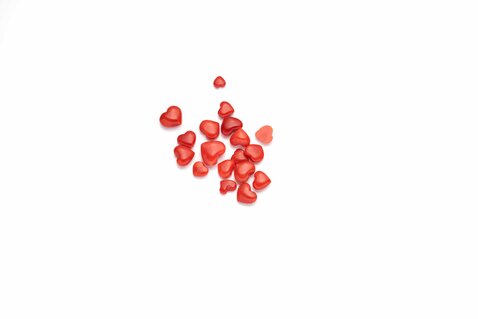 Natural Mediterranean Red Coral Hearts