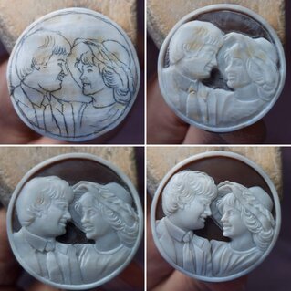 Cammei Personalizzati in Conchiglia Sardonica da Immagine