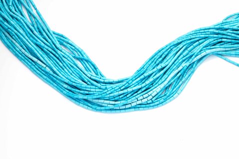 Collana con Cannettine di Turchese Naturale