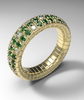 Emerald Soave Ring