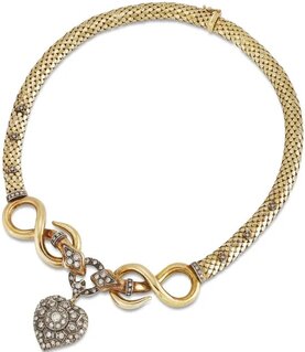 COLLANA A SERPE CON PENDENTE A FORMA DI CUORE