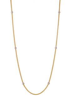 Collana lunga Heritage in oro 18kt con sei barilotti in diamanti