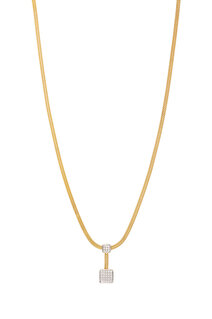 Collana New York in oro 18kt con pavé di diamanti pendente