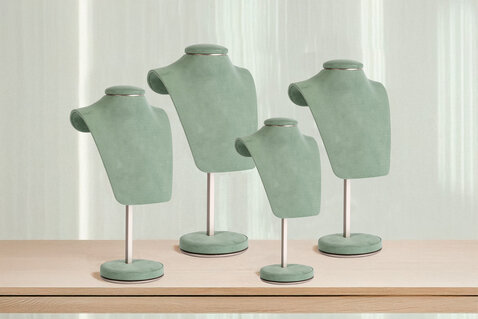 VINTAGE green Necklace Display