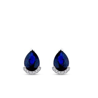 1.55 Ct. Diamond Saphire Earrings