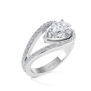 Anello Aisha taglio Goccia