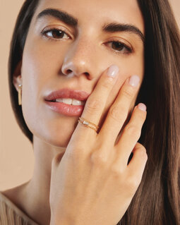 Soft Solitaire Baguette Y ring