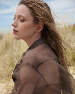 Orecchino Solitaire Baguette Y