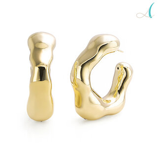 Silver Electroform Earrings Gold Plated