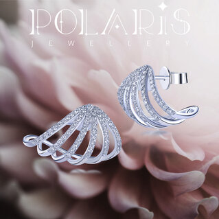 WHITE GOLD LOBE EAR CUFFS W/ DIA