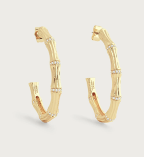 Bamboo Single Hoop Earrings