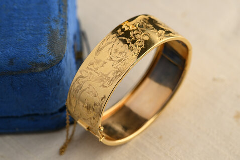 Bracciale oro 18 kt Francia. Epoca fine'800