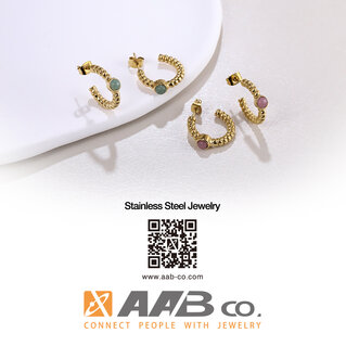 Pastel Stone Hoop Collection
