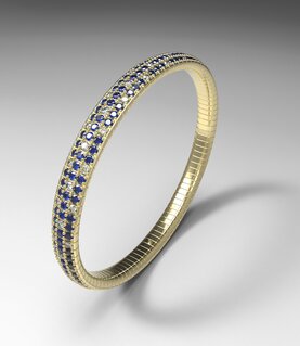 SOAVE BRACELET 3 line_Sapphire