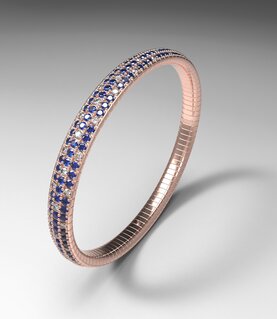 SOAVE BRACELET 3 line_Sapphire