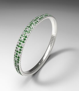 SOAVE BRACELET 3 line_Emerald