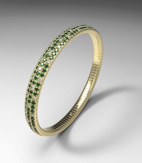 SOAVE BRACELET 3 line_Emerald