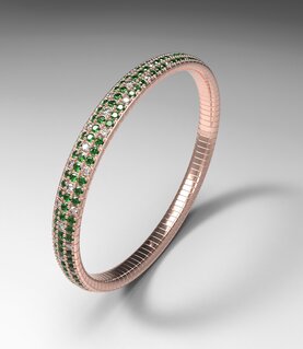 SOAVE BRACELET 3 line_Emerald