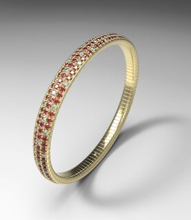 SOAVE BRACELET 3 line_Ruby