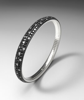 SOAVE BRACELET 3 line_black diamonds