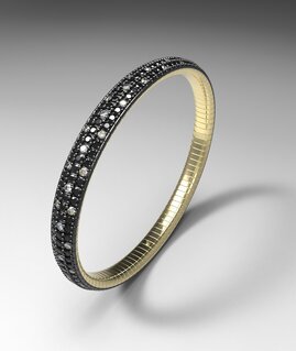 SOAVE BRACELET 3 line_black diamonds