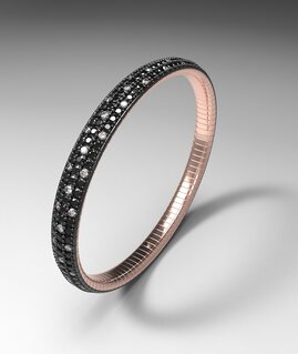SOAVE BRACELET 3 line_black diamonds