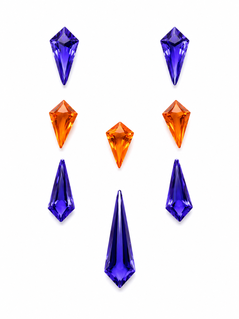 Kite Shaped Tanzanite and Spessartine Suite