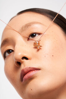 Flow Pause Return Necklace — 18K Gold & Diamonds