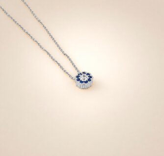 Collana Magic con zirconi blu